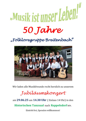 50 Jahre Folkloregruppe Breitenbach - Jubiläumskonzert (Bild vergrößern)