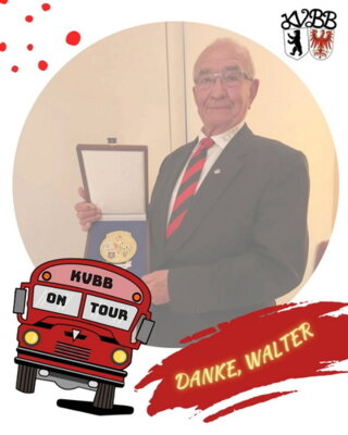 Ehrenpräsident des KVBB und das Ehrenmitglied des BDK Walter Kassin wurde mit dem Ehrenorden der Ost-Verbände ausgezeichnet