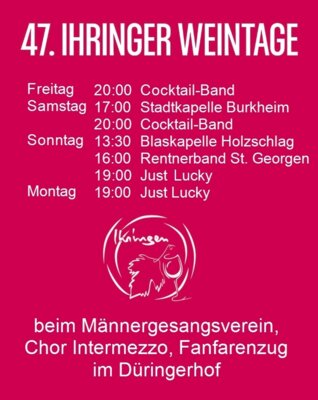 Ihringer Weintage 20.06.2025 - 23.06.25 (Bild vergr&ouml;&szlig;ern)