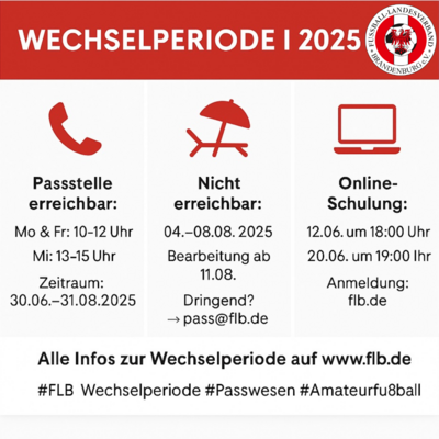 Informationen der FLB-Passstelle zur neuen Wechselperiode