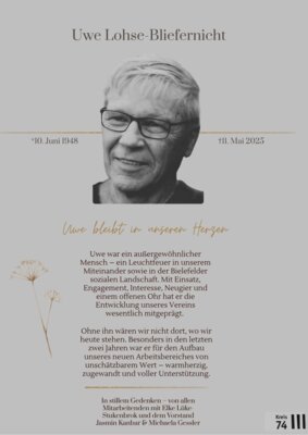 Meldung: In liebevoller Erinnerung