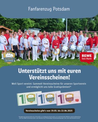 Gemeinsam für den Fanfarenzug Potsdam: Vereinsscheine sammeln! (Bild vergrößern)