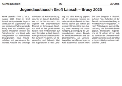 Foto zur Meldung: Gross Laasch - Mai 2025