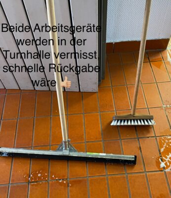 Gummilippe und Schrubber