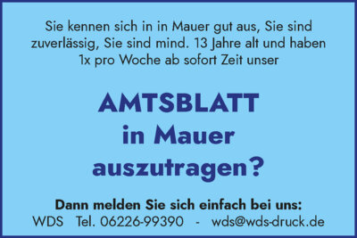 Amtsblatt Austräger/in gesucht