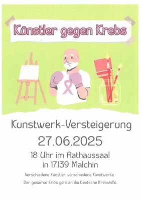 Kunstauktion im Rathaussaal Malchin: Kreative Vielfalt für den guten Zweck