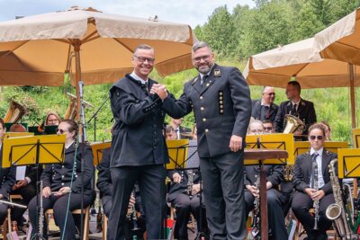 Bekanntgabe Bürgermeisterwette 2025 FOTO: Mario Büttner, Musikkorps Bergstadt Schneeberg (Bild vergrößern)