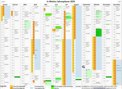 Meldung: In Motion Jahresplaner 2025 - aktualisert
