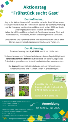 Foto zur Meldung: Frühstück sucht Gast 2025