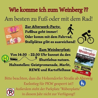 Meldung: Wie komme ich zum Weinberg?