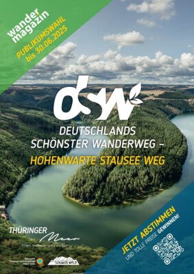 Hohenwarte Stausee Weg braucht Ihre Stimme: Endspurt zur Wahl „Deutschlands schönster Wanderweg 2025“