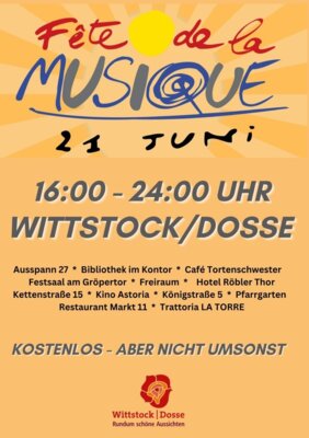 Straßensperrungen zur Fête de la Musique