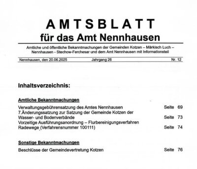 Meldung: Amtsblatt Nr. 12/25 erschienen