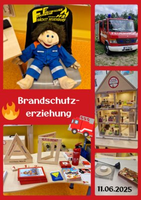 Brandschutzerziehung mit der Feuerwehr (Bild vergr&ouml;&szlig;ern)