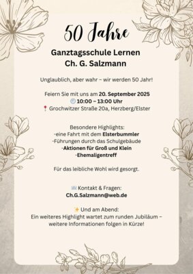 50. Jubiläum unserer Schule