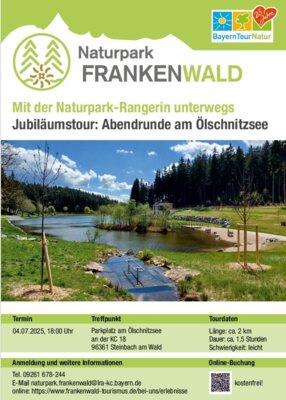 Foto zur Meldung: Mit der Naturpark-Rangerin unterwegs Jubiläumstour: Abendrunde am Ölschnitzsee