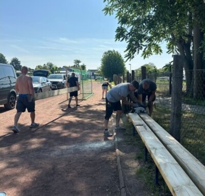 Meldung: Arbeitseinsatz auf dem Sportplatz "Am Park" in Wolmirsleben