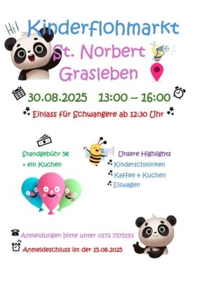 Kinderflohmarkt in Grasleben am 30.08.2025