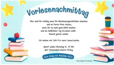 Vorlesenachmittag (Bild vergr&ouml;&szlig;ern)
