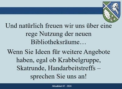Also, bis bald in der Bibliothek (Bild vergr&ouml;&szlig;ern)