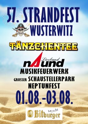 57. Strandfest Wusterwitz vom 01.08. - 03.08.2025 (Bild vergrößern)