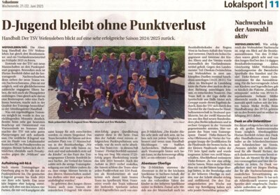 Nachbetrachtung Handball-Saison 2024/2025 (Bild vergrößern)