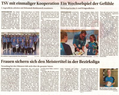 Nachbetrachtung Handball-Saison 2024/2025 (Bild vergrößern)