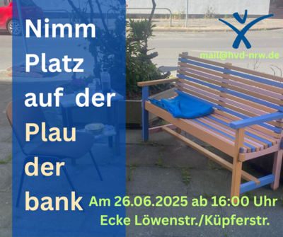 Plauderbank auch diesen Donnerstag. (Bild vergr&ouml;&szlig;ern)