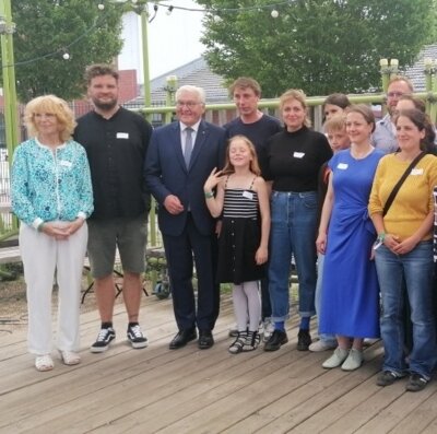 Foto zur Meldung: Bundespräsident Frank-Walter Steinmeier in Rehfelde