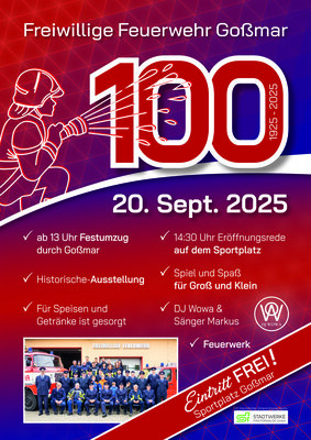 100 Jahre FFW Goßmar am 20.09.2025