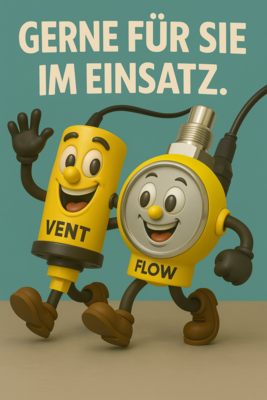 Venti & Flow – smarte Sensoren für Luft- und Flüssigkeits­strömungen. Präzise Überwachung für Industrie, Prozess­sicherheit und effiziente Anlagensteuerung. (Bild vergrößern)