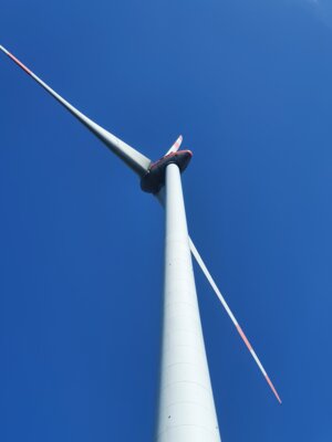 Nachhaltigkeitswoche: Besuch einer Windkraftanlage (Bild vergrößern)