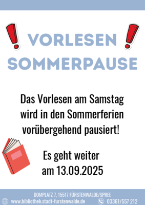PAUSE Vorlesen in den Ferien (Bild vergrößern)
