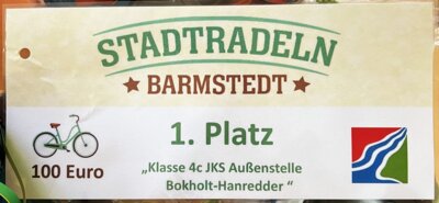 Foto: 1. Platz Stadtradeln Foto zur Meldung: 1. Platz für unsere Klasse 4c