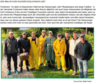 Wasservögelsingen - gelebte Brauchtumspflege (Bild vergrößern)