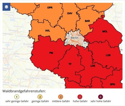 Erhöhte Waldbrandgefahr in Märkisch-Oderland