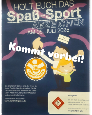 Plakat des Familien-Sport-Festes