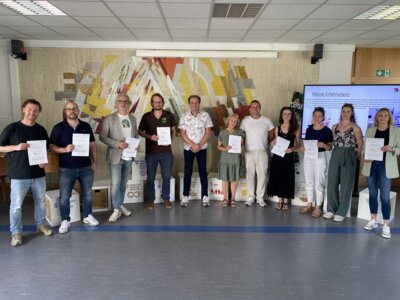 Abschluss des Praxistages an der Puricelli-Schule – Schüler*innen feiern gemeinsam mit Betrieben (Bild vergrößern)