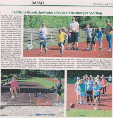 Sportfest an der GS Dassel