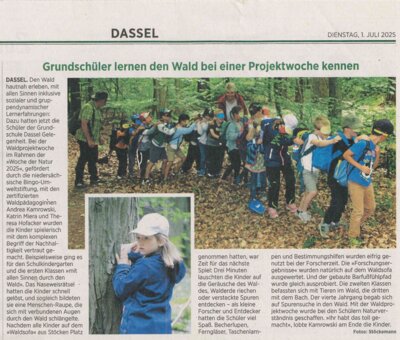 Projektwoche 2025 mit der Landesforst