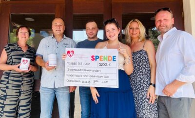 Großzügige Spende aus Kinderfest: 2.200 Euro für das Kinderhospiz- und Palliativteam Saar