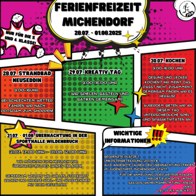 Tolle Angebote in den Ferien (Bild vergrößern)