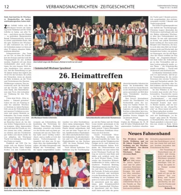 Bericht in der Sudetendeutschen Zeitung, 01.08.2025