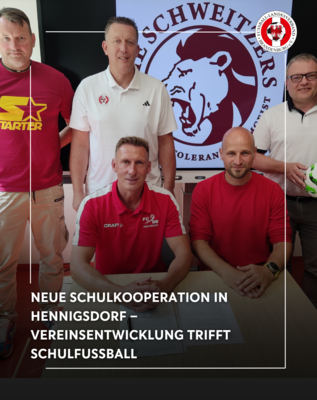 Neue Schulkooperation in Hennigsdorf – Vereinsentwicklung trifft Schulfußball