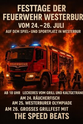 Flyer zu den Festtagen der Feuerwehr Westerbur (Bild vergrößern)
