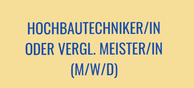 Stellenausschreibung: Bautechniker/-in Fachrichtung Hochbau - Sachgebiet 2.3 Bau und Umwelt