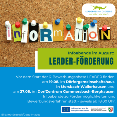 Meldung: Infoabende LEADER im August