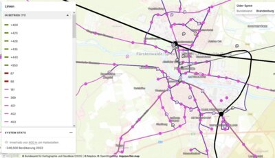 Mitmachen und mitgestalten: Interaktive Karte zum Nahverkehrsplan im Landkreis Oder-Spree jetzt online (Bild vergrößern)