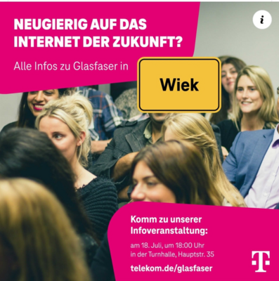 Bürgerversammlung am Freitag, 18.07.2025 um 18.00 Uhr - Turnhalle Wiek; Hauptstraße 35 (Bild vergrößern)