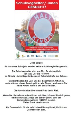 Schulweghelfer gesucht.!